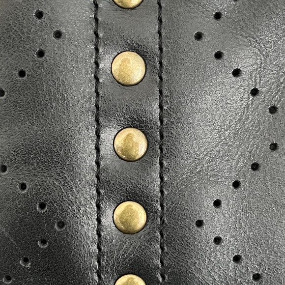 Lucky Brand Black Studded Tote with Braided Detail - Picture 4 of 12